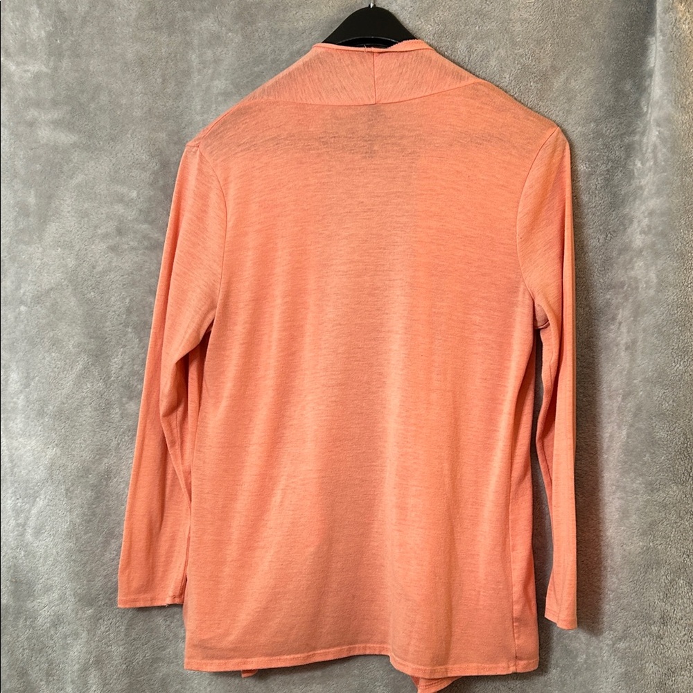 Women's Coral Open Front Cardigan-size large - Picture 5 of 6